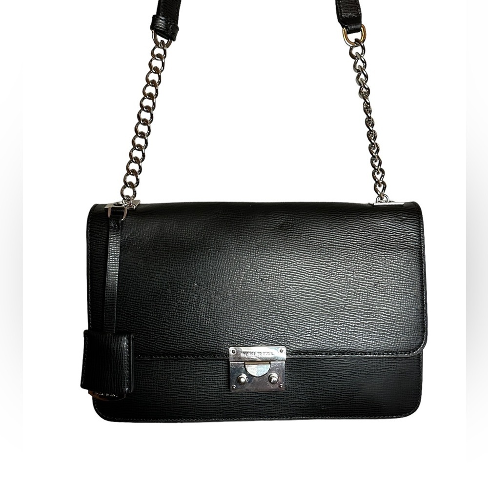Henri Bendel Waldorf Black Silver Chain Shoulder bag